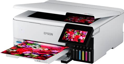 Epson EcoTank Photo ET-8500 Wireless Color All-in-One Supertank Printer, White - …
